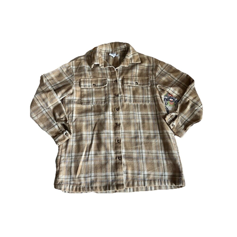 PRINCESS POLLY Mila Plaid Oversized Flannel Button-up Shirt Shacket Size 0 - Picture 4 of 8